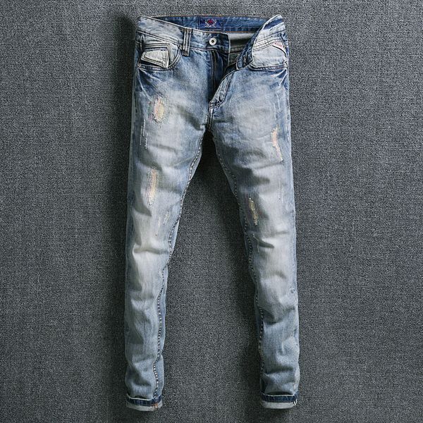 fashion streetwear men jeans light blue color embroidery designer ripped jeans men slim fit patchwork white washed hip hop
fashion streetwear men jeans light blue color embroidery designer ripped jeans men slim fit patchwork white washed hip hop