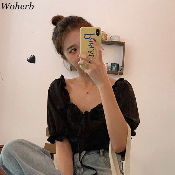 woherb elegant crop blouse lace 2020 sweet chiffon shirt korean solid short blusas puff sleeve summer and blouses, White
woherb elegant crop blouse lace 2020 sweet chiffon shirt korean solid short blusas puff sleeve summer and blouses, White
