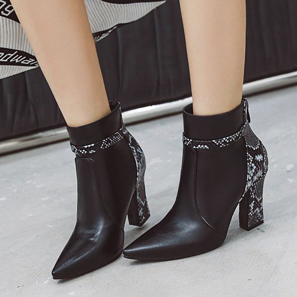 women ankle boots leather autumn winter shoes women fashion retro boots shoes thick botas largas mujer invierno 2019 #w, Black
women ankle boots leather autumn winter shoes women fashion retro boots shoes thick botas largas mujer invierno 2019 #w, Black