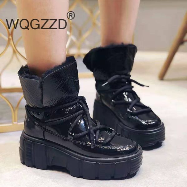 european women snow boots winter platform shoes ankle boots for women non-slip keep warm natural fur sneakers, Black
european women snow boots winter platform shoes ankle boots for women non-slip keep warm natural fur sneakers, Black