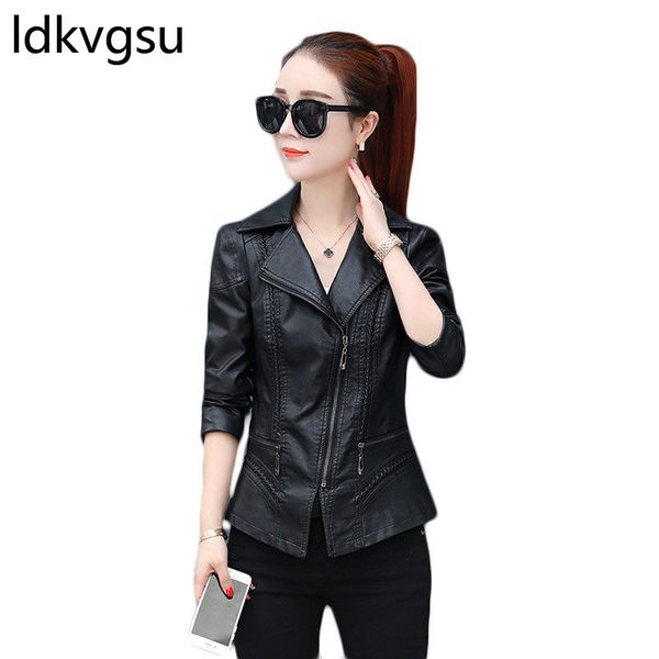 женская кожаная куртка 2019 весна осень новая мода дамы blouson moto femme pu замша пальто черный женский верхняя одежда большой размер f071, Black
женская кожаная куртка 2019 весна осень новая мода дамы blouson moto femme pu замша пальто черный женский верхняя одежда большой размер f071, Black