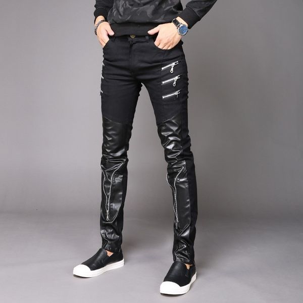 autumn new fashion mens motorcycle pu leather trousers slight leg long pants rock gothic punk man slim fit pants size 27-36, Black
autumn new fashion mens motorcycle pu leather trousers slight leg long pants rock gothic punk man slim fit pants size 27-36, Black