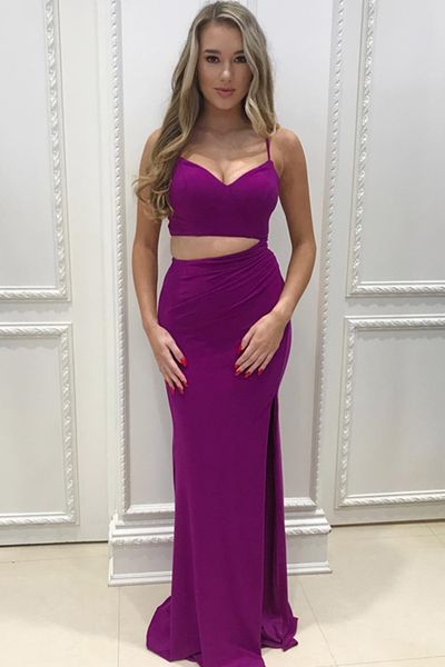 formal evening gowns simple new 2019 two pieces spaghetti straps floor length fuchsia mermaid prom dress with ruched sleeveless, Black
formal evening gowns simple new 2019 two pieces spaghetti straps floor length fuchsia mermaid prom dress with ruched sleeveless, Black