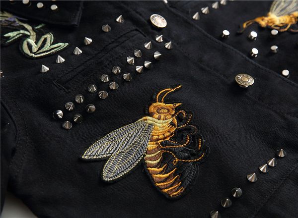 fashion- jacket badge patch designs applique jackets bee flower embroidery rivet motorcycle jacket slim jackets outwear m-3xl, Black;brown
fashion- jacket badge patch designs applique jackets bee flower embroidery rivet motorcycle jacket slim jackets outwear m-3xl, Black;brown
