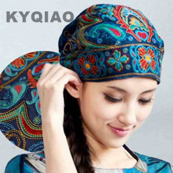 kyqiao mexican style spring and autumn ethnic vintage embroidery flowers bandanas original black red blue print hat cat, Blue;gray
kyqiao mexican style spring and autumn ethnic vintage embroidery flowers bandanas original black red blue print hat cat, Blue;gray
