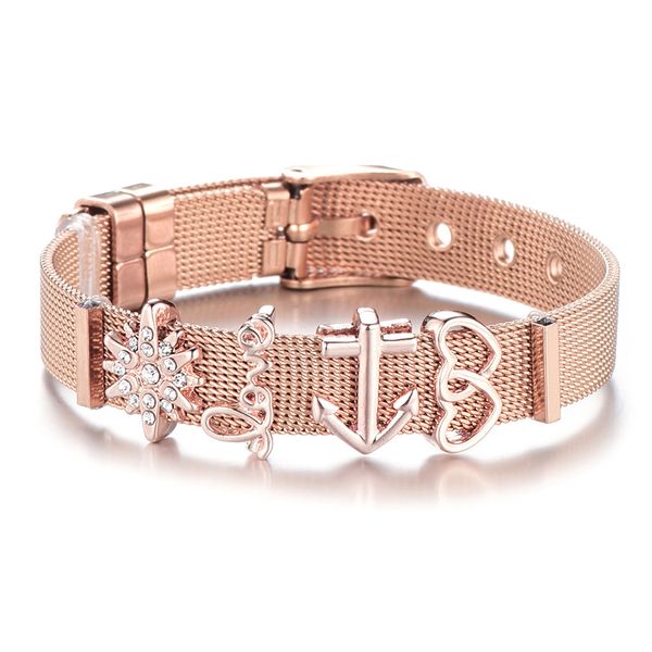vinnie design jewelry stainless steel mesh bracelet with heart love slide charms rubber ser keeper wrap bracelets bangles, Golden;silver
vinnie design jewelry stainless steel mesh bracelet with heart love slide charms rubber ser keeper wrap bracelets bangles, Golden;silver