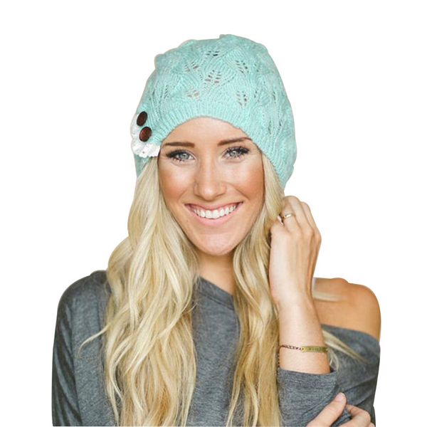 women knitting hat casual hollow out leaves lace button wool knitted beanies hat, Blue;gray
women knitting hat casual hollow out leaves lace button wool knitted beanies hat, Blue;gray