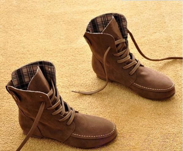 shoes woman ankle boots nubuck leather women's boots round toe lace up with/without fur boots, Black
shoes woman ankle boots nubuck leather women's boots round toe lace up with/without fur boots, Black