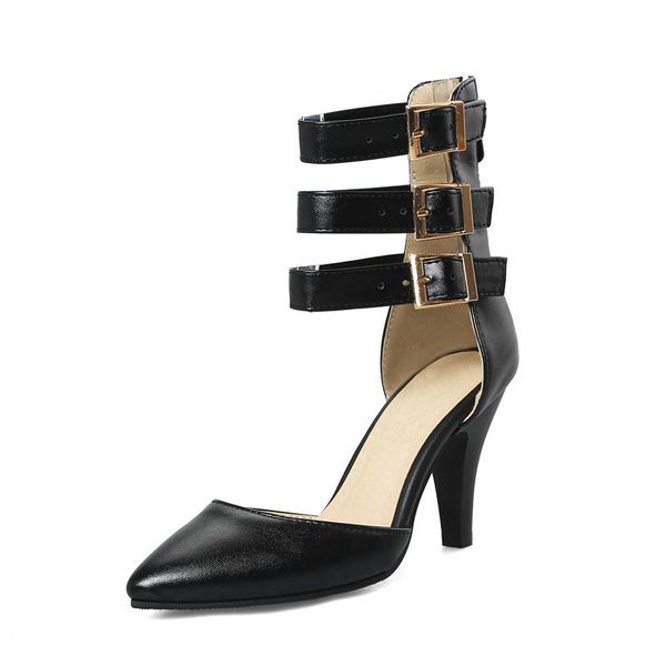 2020 summer new leather sandals women high-heeled sandals pointed straight buckle comfortable and soft cool boots, Black
2020 summer new leather sandals women high-heeled sandals pointed straight buckle comfortable and soft cool boots, Black