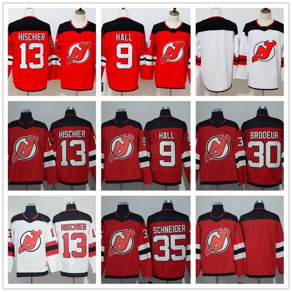 New Jersey Devils Men's 13 Nico Hischier 9 Taylor Hall 30 Brodeur 35 Schneider Red White Blank Hockey Jerseys Stitched patches logo
New Jersey Devils Men's 13 Nico Hischier 9 Taylor Hall 30 Brodeur 35 Schneider Red White Blank Hockey Jerseys Stitched patches logo