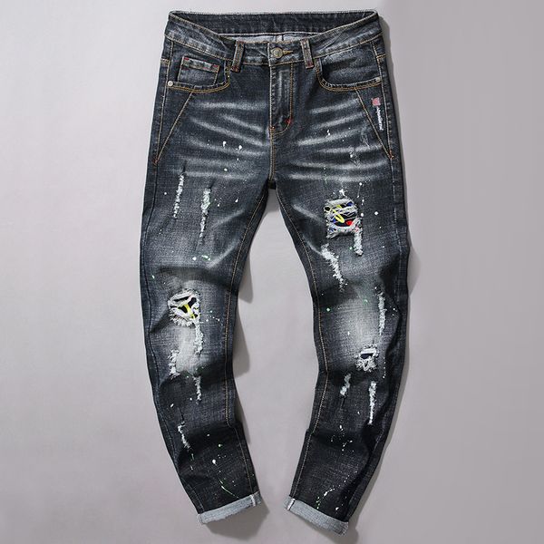 2019 autumn and winter new style fashion vintage hole men's jeans men's slim hip hop casual pants 3 models large size 28-38, Blue
2019 autumn and winter new style fashion vintage hole men's jeans men's slim hip hop casual pants 3 models large size 28-38, Blue