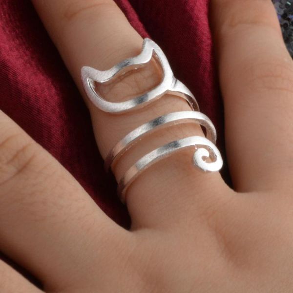foxanry 925 sterling silver creative winding handmade rings for women couples terndy party cute cat finger anillos jewelry gifts, Golden;silver
foxanry 925 sterling silver creative winding handmade rings for women couples terndy party cute cat finger anillos jewelry gifts, Golden;silver