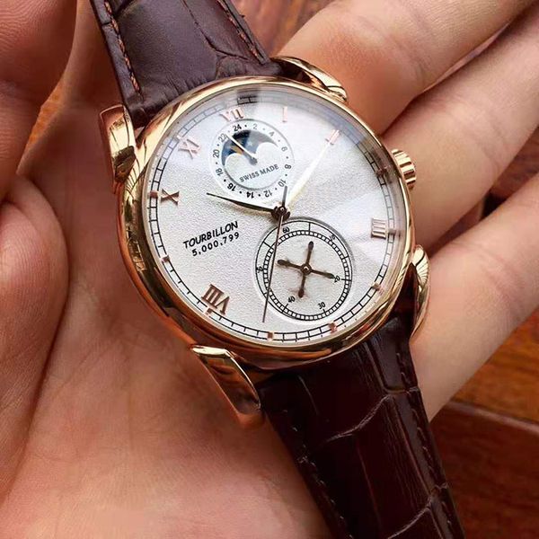 new mens watch automatic movement 316l steel case calfskin strap moonphase wristwatches, Slivery;brown
new mens watch automatic movement 316l steel case calfskin strap moonphase wristwatches, Slivery;brown