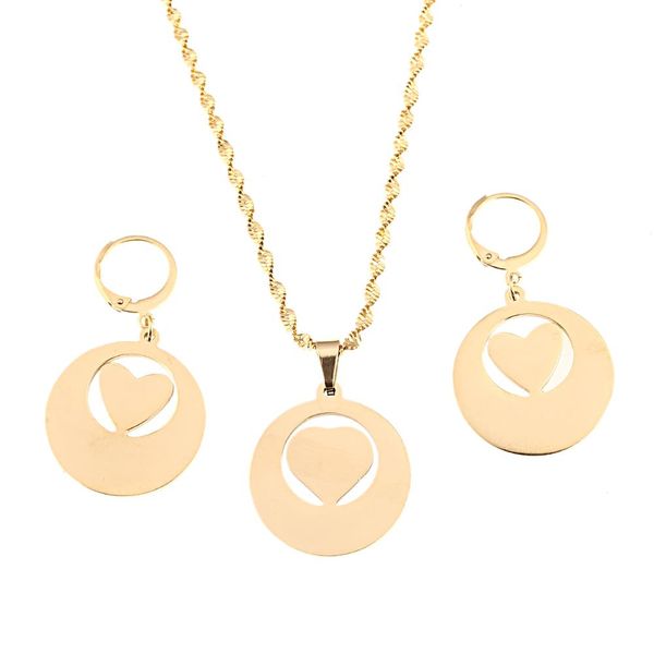 stainless steel fashion heart pendant necklace earrings romantic jewelry set women girlfriend gift, Silver
stainless steel fashion heart pendant necklace earrings romantic jewelry set women girlfriend gift, Silver