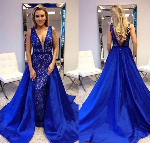 with detachable train evening dresses deep v neck applique celebrity holiday women wear formal party prom gowns custom made plus size, Black;red
with detachable train evening dresses deep v neck applique celebrity holiday women wear formal party prom gowns custom made plus size, Black;red