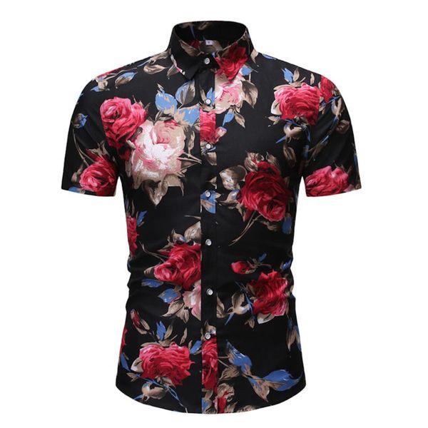 men summer hawaiian shirts luxury casual flower social men blouse shirts short sleeve 2020 camisas masculina, White;black
men summer hawaiian shirts luxury casual flower social men blouse shirts short sleeve 2020 camisas masculina, White;black