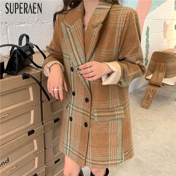 superaen plaid fashion women woolen coat women winter new 2019 wild ladies woolen coat casual korean style clothing, Black
superaen plaid fashion women woolen coat women winter new 2019 wild ladies woolen coat casual korean style clothing, Black