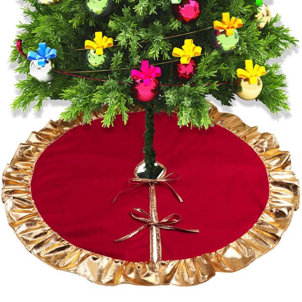 90cm ruffle golden edge red christmas tree skirt ornaments xmas party decor 2018 newest
90cm ruffle golden edge red christmas tree skirt ornaments xmas party decor 2018 newest