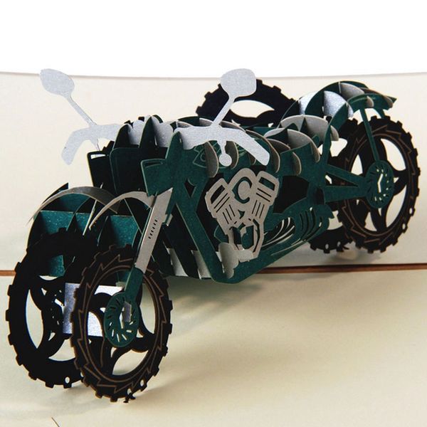 3d up greeting cards motorcycle birthday easter thank you christmas gift h55e