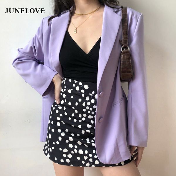 junelove spring basic jacket fashion loose blazer casual chic single breasted blazer women vintage pocket purple coat outwears, White;black
junelove spring basic jacket fashion loose blazer casual chic single breasted blazer women vintage pocket purple coat outwears, White;black