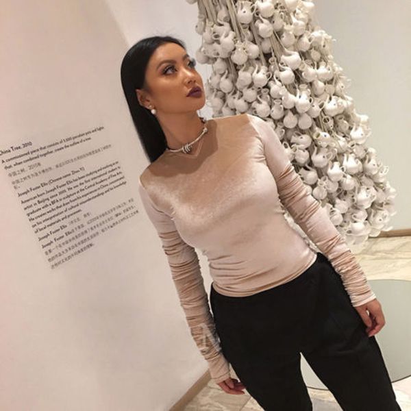 fashion women lady velour solid long sleeve slim slim casual shirt t-shirt tee, White
fashion women lady velour solid long sleeve slim slim casual shirt t-shirt tee, White