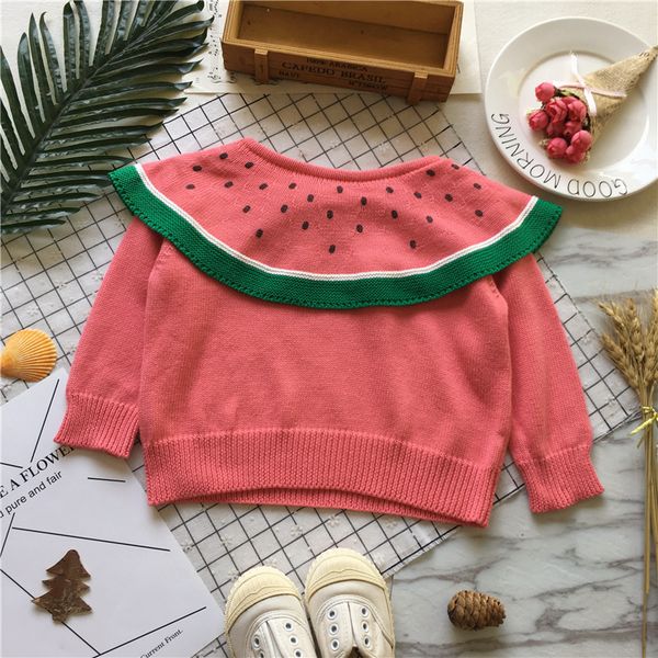 tonytaobaby autumn clothing new style girls baby watermelon pullover knitting long sleeve sweater kids sweaters, Blue 
tonytaobaby autumn clothing new style girls baby watermelon pullover knitting long sleeve sweater kids sweaters, Blue