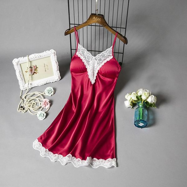 2019 brand new arrival nightwear satin & lace patchwork padded chest sleepwear nightshirts s l xl three size sale, Black;red
2019 brand new arrival nightwear satin & lace patchwork padded chest sleepwear nightshirts s l xl three size sale, Black;red