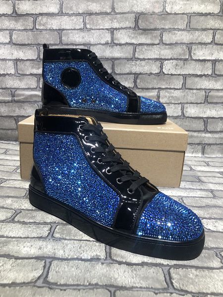 name brand superstar red bottom man sneakers outdoors fashion glitter crystal lace up high casual man shoes party, Black
name brand superstar red bottom man sneakers outdoors fashion glitter crystal lace up high casual man shoes party, Black