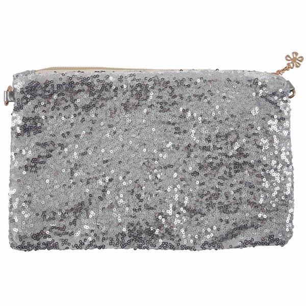glitter bling sparkling sequins clutch handbag purse evening party shoulder bag, silver
glitter bling sparkling sequins clutch handbag purse evening party shoulder bag, silver