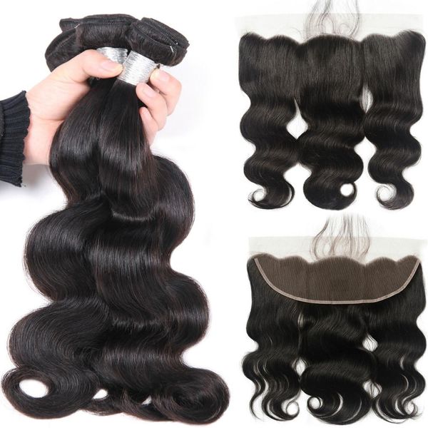 brazilian body wave 3 bundles with frontal human hair weave bundles with closure non remy lace frontal with bundles, Black
brazilian body wave 3 bundles with frontal human hair weave bundles with closure non remy lace frontal with bundles, Black
