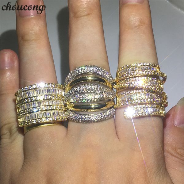 choucong handmade big promise ring yellow gold filled diamond anniversary wedding band rings for women men finger jewelry, Slivery;golden
choucong handmade big promise ring yellow gold filled diamond anniversary wedding band rings for women men finger jewelry, Slivery;golden