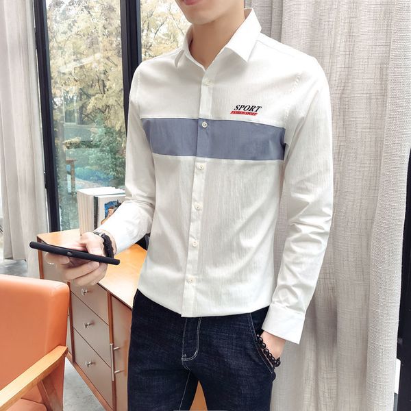 мужские дизайнер осень лацкан шить тонкий базовый рубашка повседневная одежда, White;black
мужские дизайнер осень лацкан шить тонкий базовый рубашка повседневная одежда, White;black