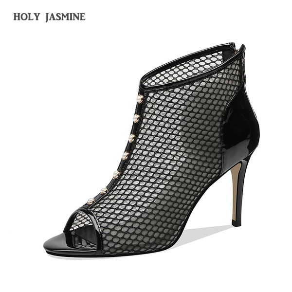 2020 women pointed toe mesh holes sandals spring and autumn shoes breathable cool spring party high heel anckle boots, Black
2020 women pointed toe mesh holes sandals spring and autumn shoes breathable cool spring party high heel anckle boots, Black