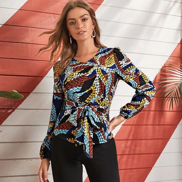 boho clothing women bandage winter fashion printed long sleeve shirt casual v neck streetwear shirt grande taille femme, White
boho clothing women bandage winter fashion printed long sleeve shirt casual v neck streetwear shirt grande taille femme, White