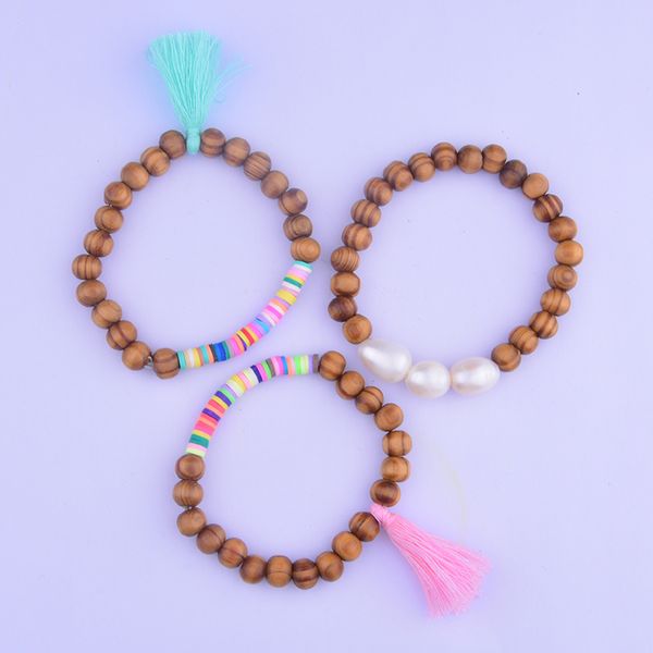 wood beads chic bracelet boho beach sandalwood stack stretch tassels bracelets natural freshwater pearl bracelet women jewelry, White
wood beads chic bracelet boho beach sandalwood stack stretch tassels bracelets natural freshwater pearl bracelet women jewelry, White