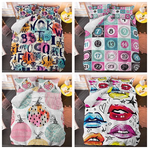 home textile cartoon pattern lips number bedding set comforter duvet cover bedding sets 3d king size
home textile cartoon pattern lips number bedding set comforter duvet cover bedding sets 3d king size