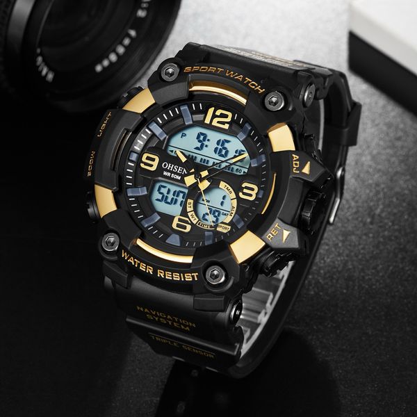 2019 new ohsen digital quartz watch men waterproof diving watch chronograph alarm dual display wristwatches relogio masculino, Slivery;brown
2019 new ohsen digital quartz watch men waterproof diving watch chronograph alarm dual display wristwatches relogio masculino, Slivery;brown