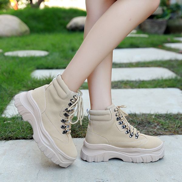 british thick bottom women ankle boots lace up boots women ankle rivet brand shoes, Black
british thick bottom women ankle boots lace up boots women ankle rivet brand shoes, Black