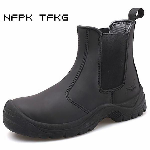 plus size men's luxury fashion steel toe covers work safety shoes genuine leather platform worker shoe security ankle boots male, Black
plus size men's luxury fashion steel toe covers work safety shoes genuine leather platform worker shoe security ankle boots male, Black