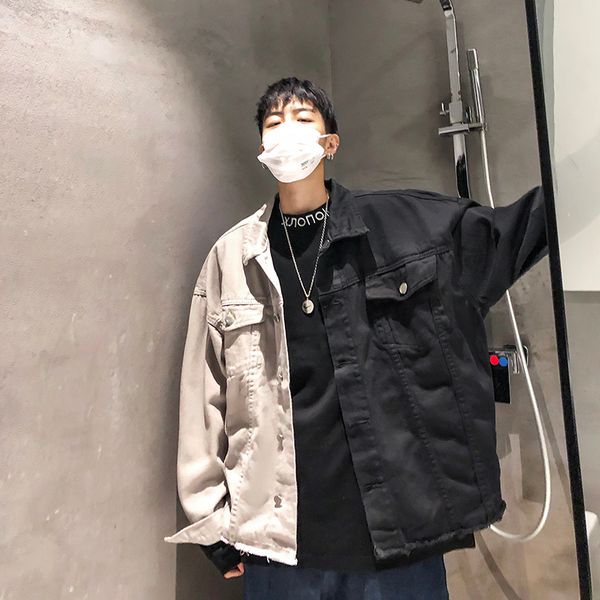 2019 spring cartoon pattern printing spelling color men jacket leisure patchwork loose coat streetwear cotton worn-out clothing, Black;brown
2019 spring cartoon pattern printing spelling color men jacket leisure patchwork loose coat streetwear cotton worn-out clothing, Black;brown
