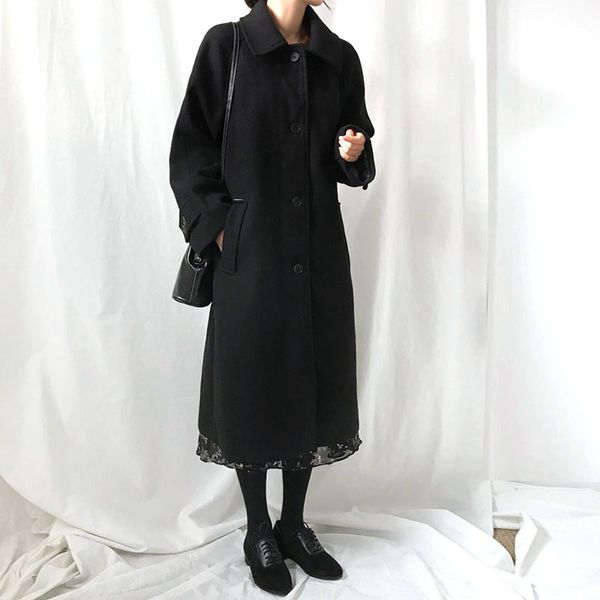autumn winter coat women women clothes 2019 plus size single button woolen coat korean style fashion clothing, Black
autumn winter coat women women clothes 2019 plus size single button woolen coat korean style fashion clothing, Black