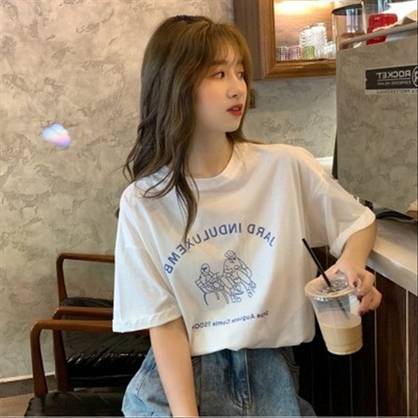 2020 loose all-match printing white short-sleeved women's dress student ins style 2020 loose all-match printing t-shirt white short-sle
2020 loose all-match printing white short-sleeved women's dress student ins style 2020 loose all-match printing t-shirt white short-sle