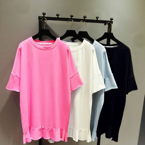 new summer batwing short sleeve tshirts for women medium-long loose o neck pullovers embroidery students t-shirts dresses, White
new summer batwing short sleeve tshirts for women medium-long loose o neck pullovers embroidery students t-shirts dresses, White