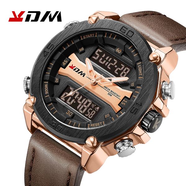 kdm men watches new arrival lcd backlight dual quartz digital display alloy case leather band male wristwatch reloj hombre 2019, Slivery;brown
kdm men watches new arrival lcd backlight dual quartz digital display alloy case leather band male wristwatch reloj hombre 2019, Slivery;brown