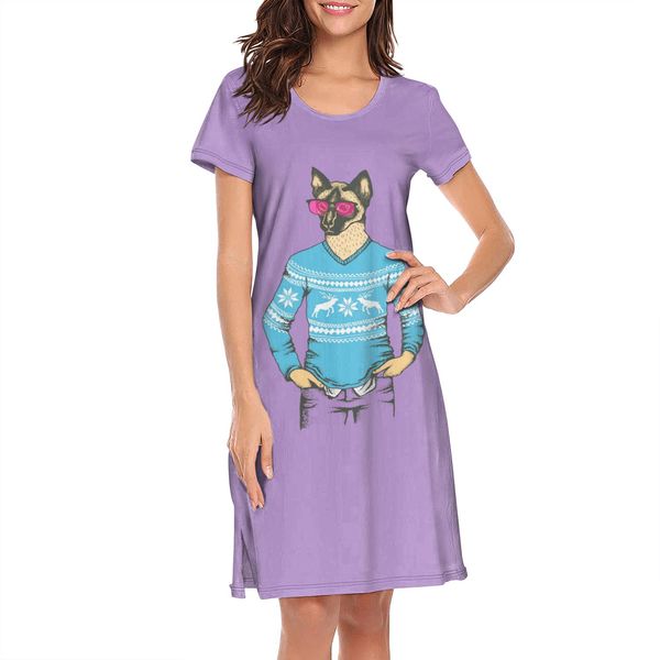 ночные рубашки для женщин сиамского кота с солнцезащитными очками дизайна личность мило короткого рукавом nightdress котятами цветочных люби, Black;red
ночные рубашки для женщин сиамского кота с солнцезащитными очками дизайна личность мило короткого рукавом nightdress котятами цветочных люби, Black;red