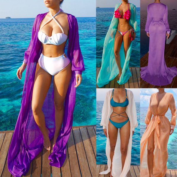 2020 pareo beach cover up 4 pure color bikini cover up swimwear women robe de plage beach cardigan summer ups, White;black
2020 pareo beach cover up 4 pure color bikini cover up swimwear women robe de plage beach cardigan summer ups, White;black