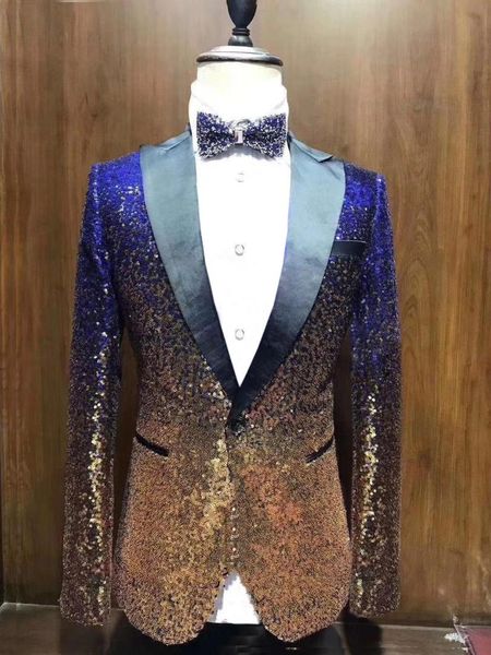 1 pieces shiny sequin mens blazer suit slim fit notch lapel tuxedo for party wedding banquet nightclub blazer, White;black
1 pieces shiny sequin mens blazer suit slim fit notch lapel tuxedo for party wedding banquet nightclub blazer, White;black