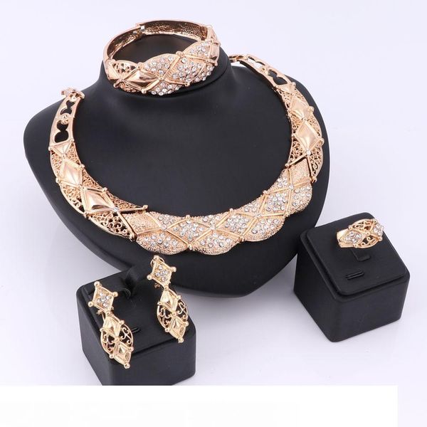 charm fashion gold plated jewelry sets african beads statement imitated crystal necklace earrings ring wedding party accessories, Slivery;golden
charm fashion gold plated jewelry sets african beads statement imitated crystal necklace earrings ring wedding party accessories, Slivery;golden