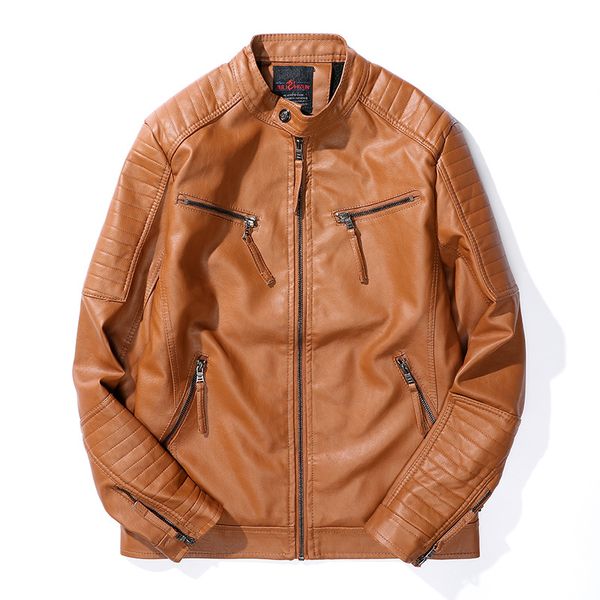 men's leather clothing 2018 new pattern male stand zipper increase down thickening self-cultivation korean men's wear loose, Black
men's leather clothing 2018 new pattern male stand zipper increase down thickening self-cultivation korean men's wear loose, Black