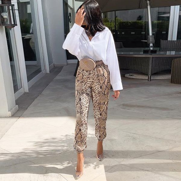 new women animal pattern trouser casual skin printed harem pants elastic pleated snake casual ankle length trousers, Black;white
new women animal pattern trouser casual skin printed harem pants elastic pleated snake casual ankle length trousers, Black;white